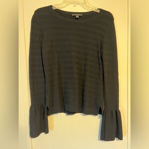 Ann Taylor Black Bell Sleeve Blouse